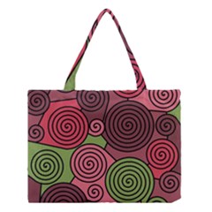 Red And Green Hypnoses Medium Tote Bag