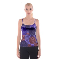 Blue And Red Hypnoses  Spaghetti Strap Top by Valentinaart