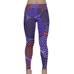 Blue And Red Hypnoses  Yoga Leggings  by Valentinaart