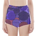 Blue and red hypnoses  High-Waisted Bikini Bottoms View1