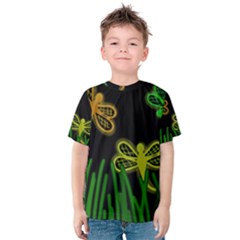 Neon Dragonflies Kid s Cotton Tee