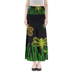 Neon Dragonflies Maxi Skirts