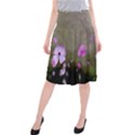 Painted Purple Flowers Midi Beach Skirt View1