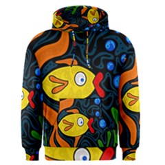 Yellow Fish Men s Pullover Hoodie by Valentinaart