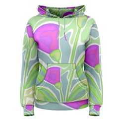 Purple Flowers Women s Pullover Hoodie by Valentinaart