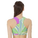 Purple flowers Sports Bra with Border View2