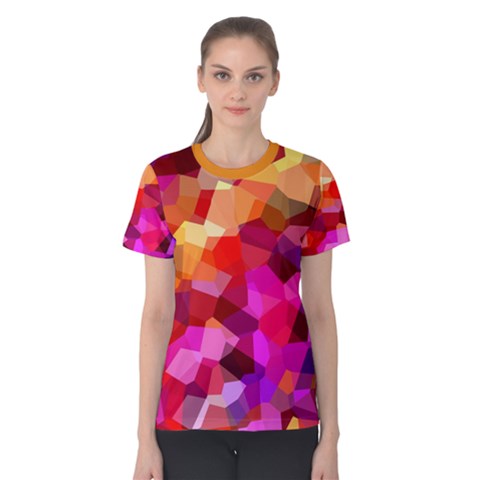 Geometric Fall Pattern Women s Cotton Tee by DanaeStudio