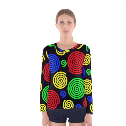 Colorful Hypnoses Women s Long Sleeve Tee by Valentinaart