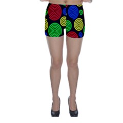 Colorful Hypnoses Skinny Shorts by Valentinaart