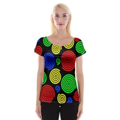 Colorful Hypnoses Women s Cap Sleeve Top by Valentinaart