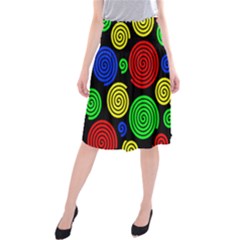 Colorful Hypnoses Midi Beach Skirt