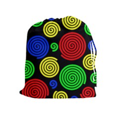 Colorful Hypnoses Drawstring Pouches (extra Large)