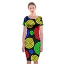 Colorful hypnoses Classic Short Sleeve Midi Dress View1