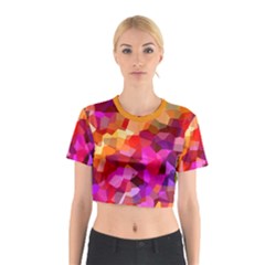 Geometric Fall Pattern Cotton Crop Top