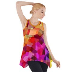 Geometric Fall Pattern Side Drop Tank Tunic by DanaeStudio