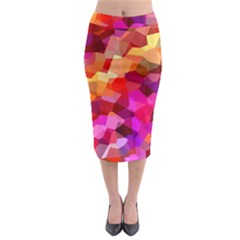 Geometric Fall Pattern Midi Pencil Skirt by DanaeStudio