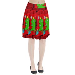 Christmas Sock Pleated Skirt by Valentinaart