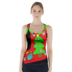 Christmas Sock Racer Back Sports Top by Valentinaart