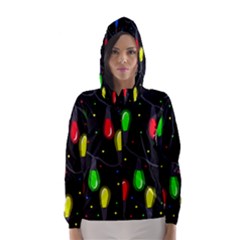 Christmas Light Hooded Wind Breaker (women) by Valentinaart