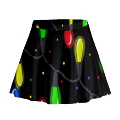 Christmas Light Mini Flare Skirt by Valentinaart