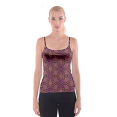 Fuchsia Abstract Shell Pattern Spaghetti Strap Top