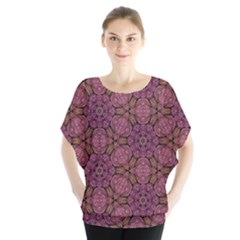 Fuchsia Abstract Shell Pattern Blouse