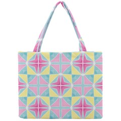 Pastel Block Tiles Pattern Mini Tote Bag by TanyaDraws