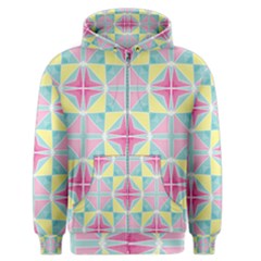 Pastel Block Tiles Pattern Men s Zipper Hoodie