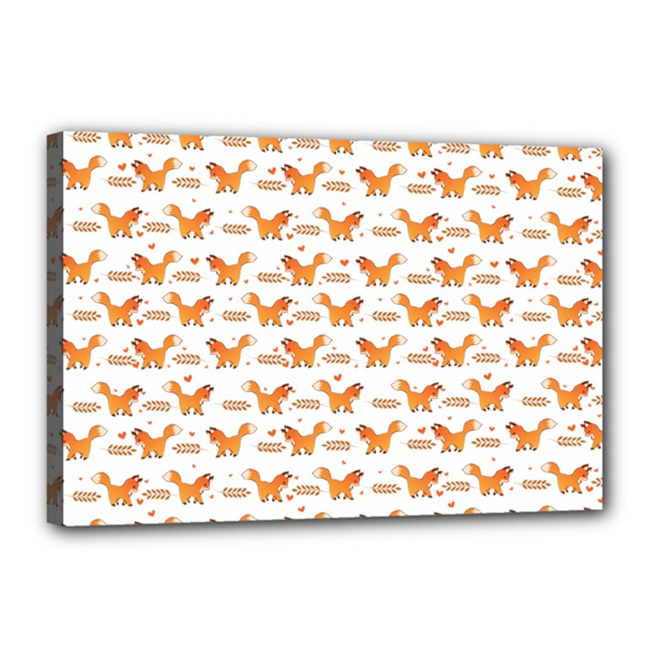 Fox and Laurel Pattern Canvas 18  x 12 