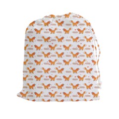 Fox And Laurel Pattern Drawstring Pouches (xxl) by TanyaDraws