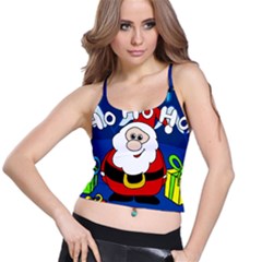 Santa Claus  Spaghetti Strap Bra Top by Valentinaart