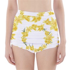 Daffodils Illustration  High-waisted Bikini Bottoms