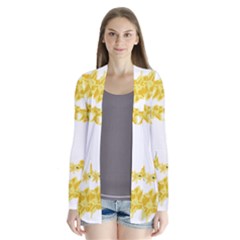 Daffodils Illustration  Drape Collar Cardigan