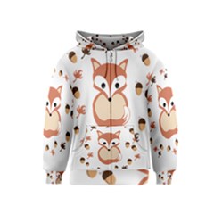 Fox In Autumn Kids  Zipper Hoodie