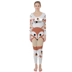 Fox In Autumn Long Sleeve Catsuit by vanessagf