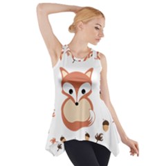 Fox In Autumn Side Drop Tank Tunic