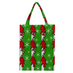 Christmas Pattern - Green Classic Tote Bag by Valentinaart