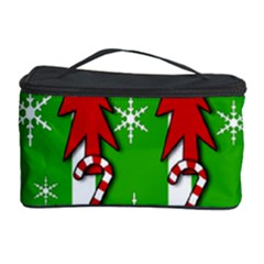 Christmas Pattern - Green Cosmetic Storage Case by Valentinaart