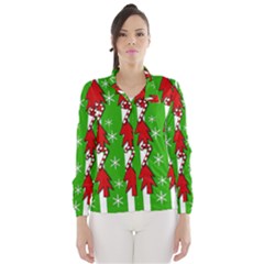 Christmas Pattern - Green Wind Breaker (women) by Valentinaart