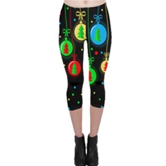 Christmas Balls Capri Leggings  by Valentinaart