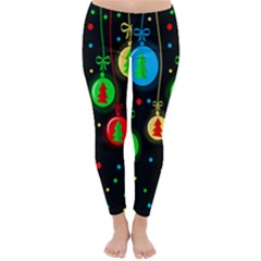 Christmas Balls Winter Leggings  by Valentinaart