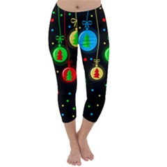 Christmas Balls Capri Winter Leggings  by Valentinaart