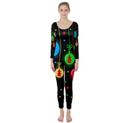 Christmas Balls Long Sleeve Catsuit by Valentinaart