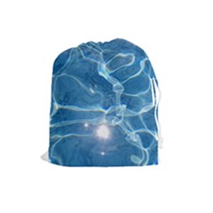 Pool Water Drawstring Pouches (large)  by PhotoThisxyz