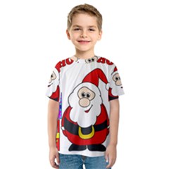 Santa Claus Pattern - Transparent Kid s Sport Mesh Tee