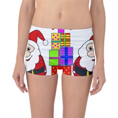 Santa Claus Pattern - Transparent Boyleg Bikini Bottoms by Valentinaart