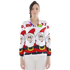 Santa Claus Pattern - Transparent Wind Breaker (women) by Valentinaart