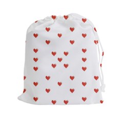 Cute Hearts Motif Pattern Drawstring Pouches (xxl) by dflcprints