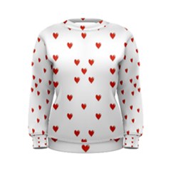 Cute Hearts Motif Pattern Women s Sweatshirt