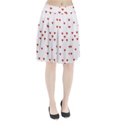 Cute Hearts Motif Pattern Pleated Skirt